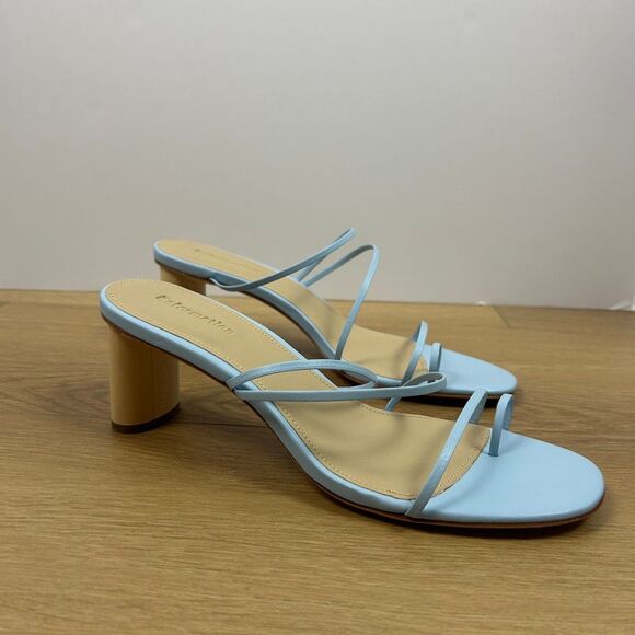 Reformation Rachel Heeled Sandals in Powder Blue Size 7.5 - Picture 4 of 8